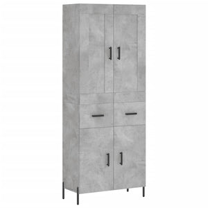 Credenza Grigio Cemento 69,5x34x180 cm in Legno Multistrato 3199885