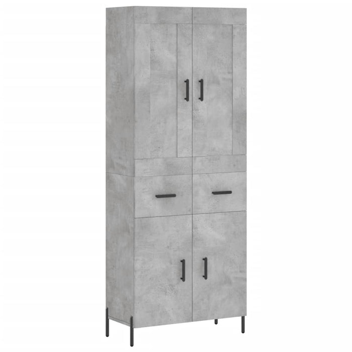 Credenza Grigio Cemento 69,5x34x180 cm in Legno Multistratocod mxl 125971