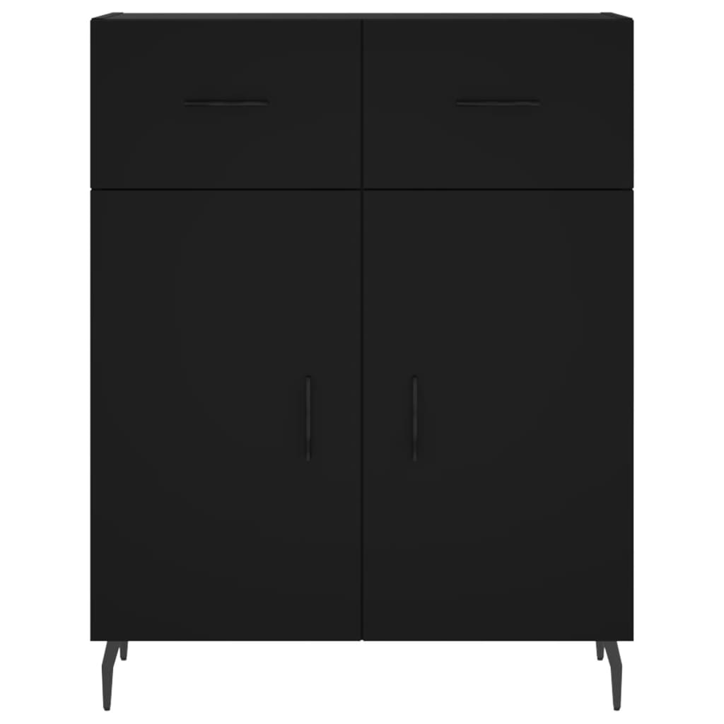 Credenza Nera 69,5x34x180 cm in Legno Multistrato 3199890