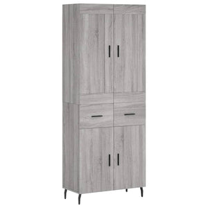 Credenza Grigio Sonoma 69,5x34x180 cm in Legno Multistrato 3199895