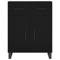 Credenza Nera 69,5x34x180 cm in Legno Multistrato 3199898