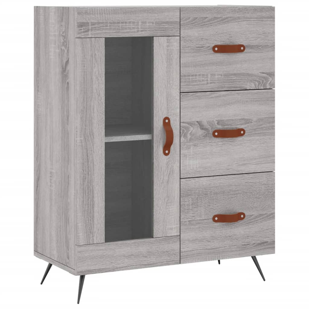 Credenza Grigio Sonoma 69,5x34x180 cm in Legno Multistrato 3199919