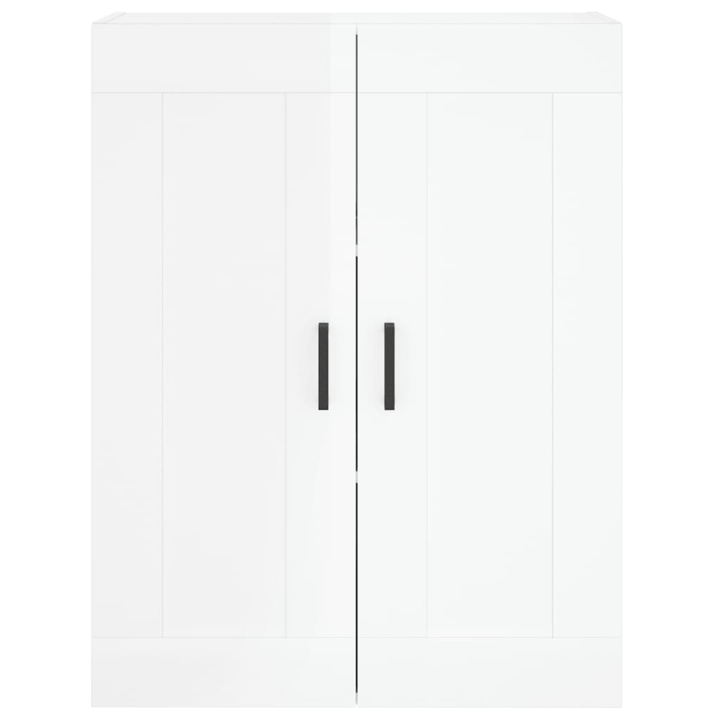 Credenza Bianco Lucido 69,5x34x180 cm in Legno Multistrato 3199939