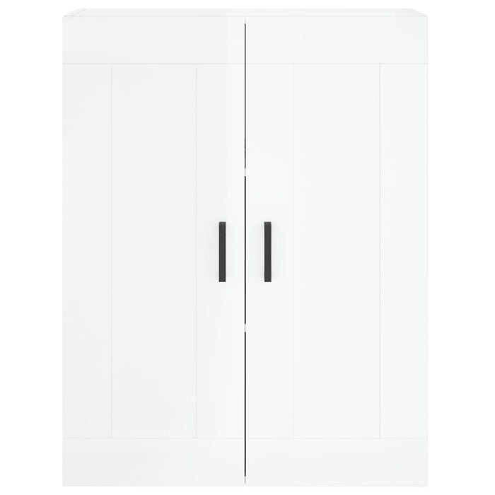 Credenza Bianco Lucido 69,5x34x180 cm in Legno Multistrato 3199939