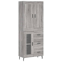 Credenza Grigio Sonoma 69,5x34x180 cm in Legno Multistrato 3199959