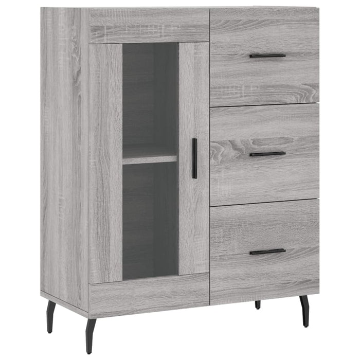 Credenza Grigio Sonoma 69,5x34x180 cm in Legno Multistrato 3199959