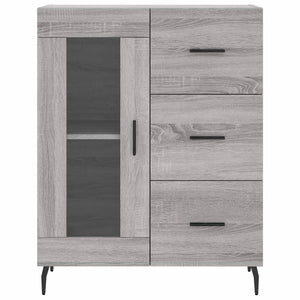 Credenza Grigio Sonoma 69,5x34x180 cm in Legno Multistrato 3199959