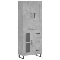 Credenza Grigio Cemento 69,5x34x180 cm in Legno Multistratocod mxl 77774