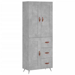 Credenza Grigio Cemento 69,5x34x180 cm in Legno Multistrato 3199981