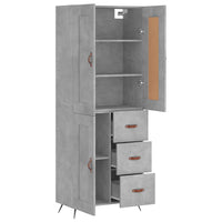 Credenza Grigio Cemento 69,5x34x180 cm in Legno Multistrato 3199981