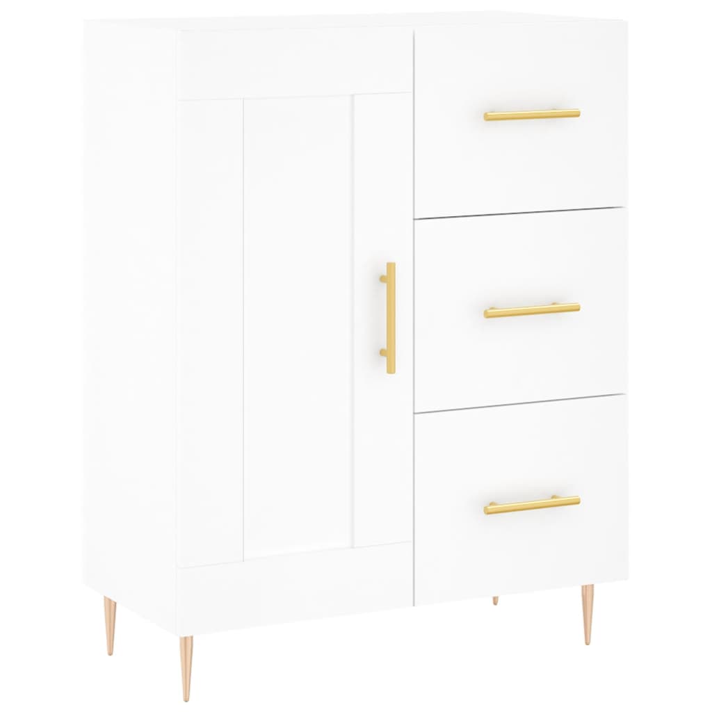 Credenza Bianca 69,5x34x180 cm in Legno Multistrato 3199993