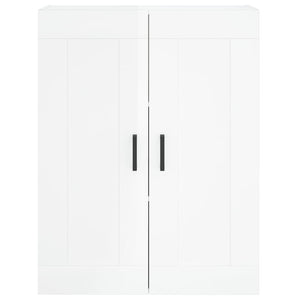 Credenza Bianco Lucido 69,5x34x180 cm in Legno Multistrato 3200003