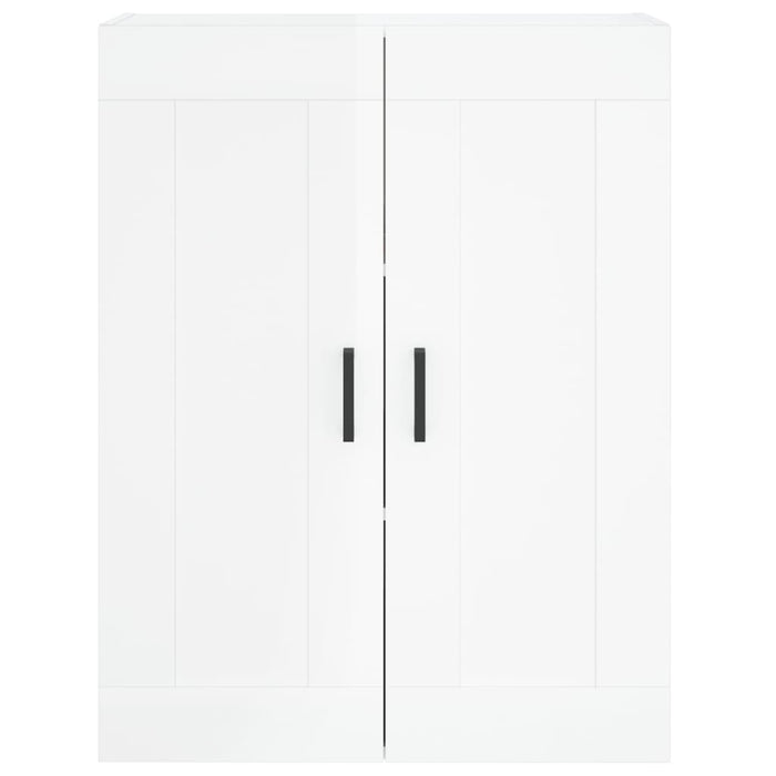 Credenza Bianco Lucido 69,5x34x180 cm in Legno Multistrato 3200003