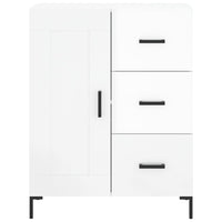 Credenza Bianco Lucido 69,5x34x180 cm in Legno Multistrato 3200003