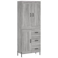 Credenza Grigio Sonoma 69,5x34x180 cm in Legno Multistrato 3200015