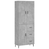 Credenza Grigio Cemento 69,5x34x180 cm in Legno Multistrato 3200021