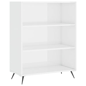 Credenza Bianco Lucido 69,5x34x180 cm in Legno Multistrato 3200043