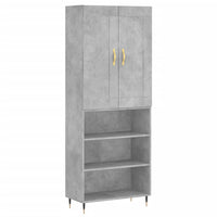 Credenza Grigio Cemento 69,5x34x180 cm in Legno Multistrato 3200053