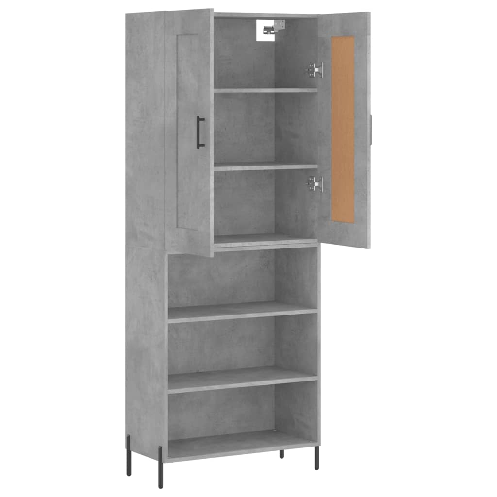 Credenza Grigio Cemento 69,5x34x180 cm in Legno Multistrato 3200077