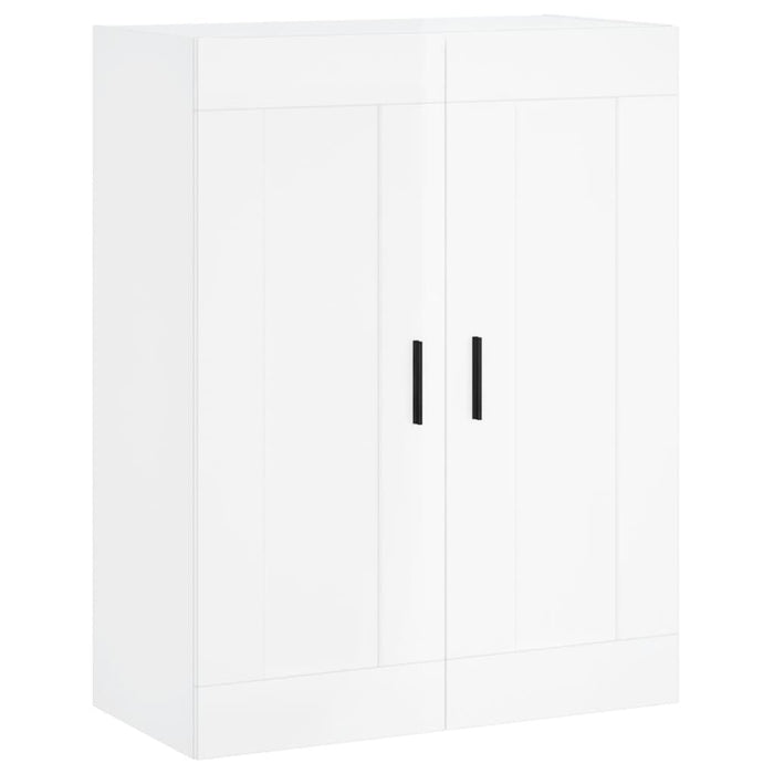 Credenza Bianco Lucido 69,5x34x180 cm in Legno Multistrato 3200083