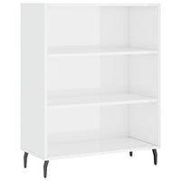 Credenza Bianco Lucido 69,5x34x180 cm in Legno Multistrato 3200083