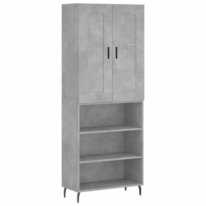 Credenza Grigio Cemento 69,5x34x180 cm in Legno Multistrato 3200085