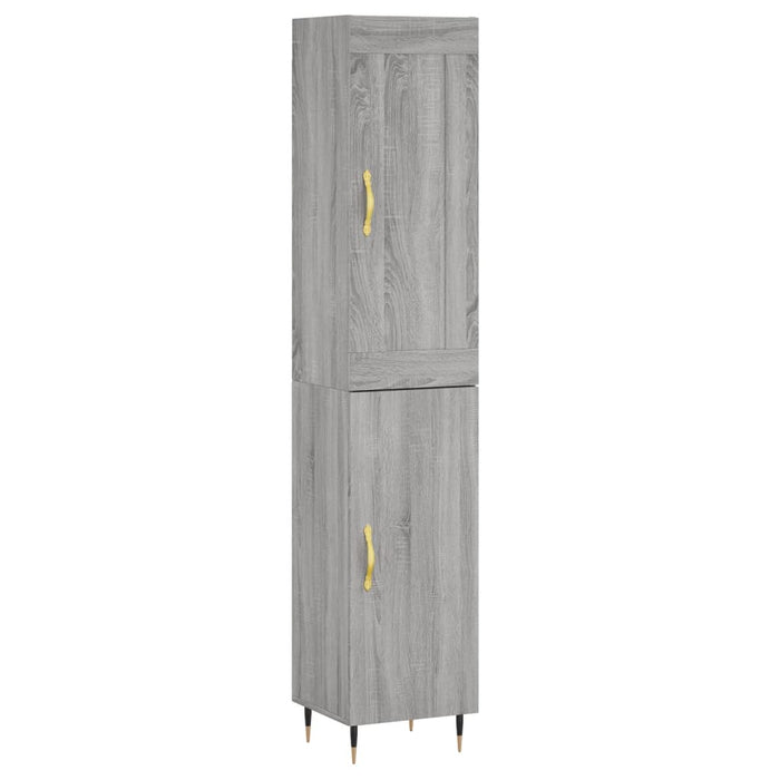 Credenza Grigio Sonoma 34,5x34x180 cm in Legno Multistrato 3200119