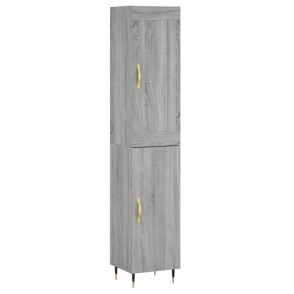 Credenza Grigio Sonoma 34,5x34x180 cm in Legno Multistratocod mxl 131504