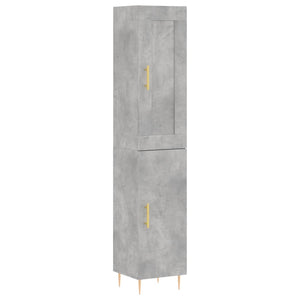 Credenza Grigio Cemento 34,5x34x180 cm in Legno Multistratocod mxl 125981