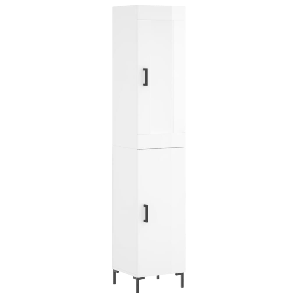 Credenza 34,5x34x180 cm in Legno Multistrato Bianco Lucido 3200131