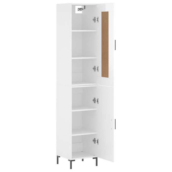 Credenza 34,5x34x180 cm in Legno Multistrato Bianco Lucido 3200131