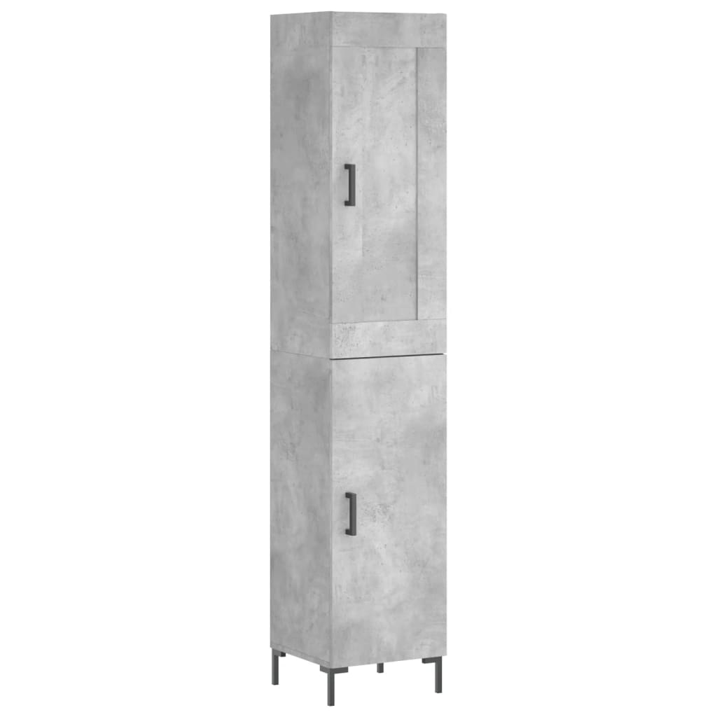 Credenza Grigio Cemento 34,5x34x180 cm in Legno Multistrato 3200133