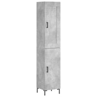 Credenza Grigio Cemento 34,5x34x180 cm in Legno Multistrato 3200133