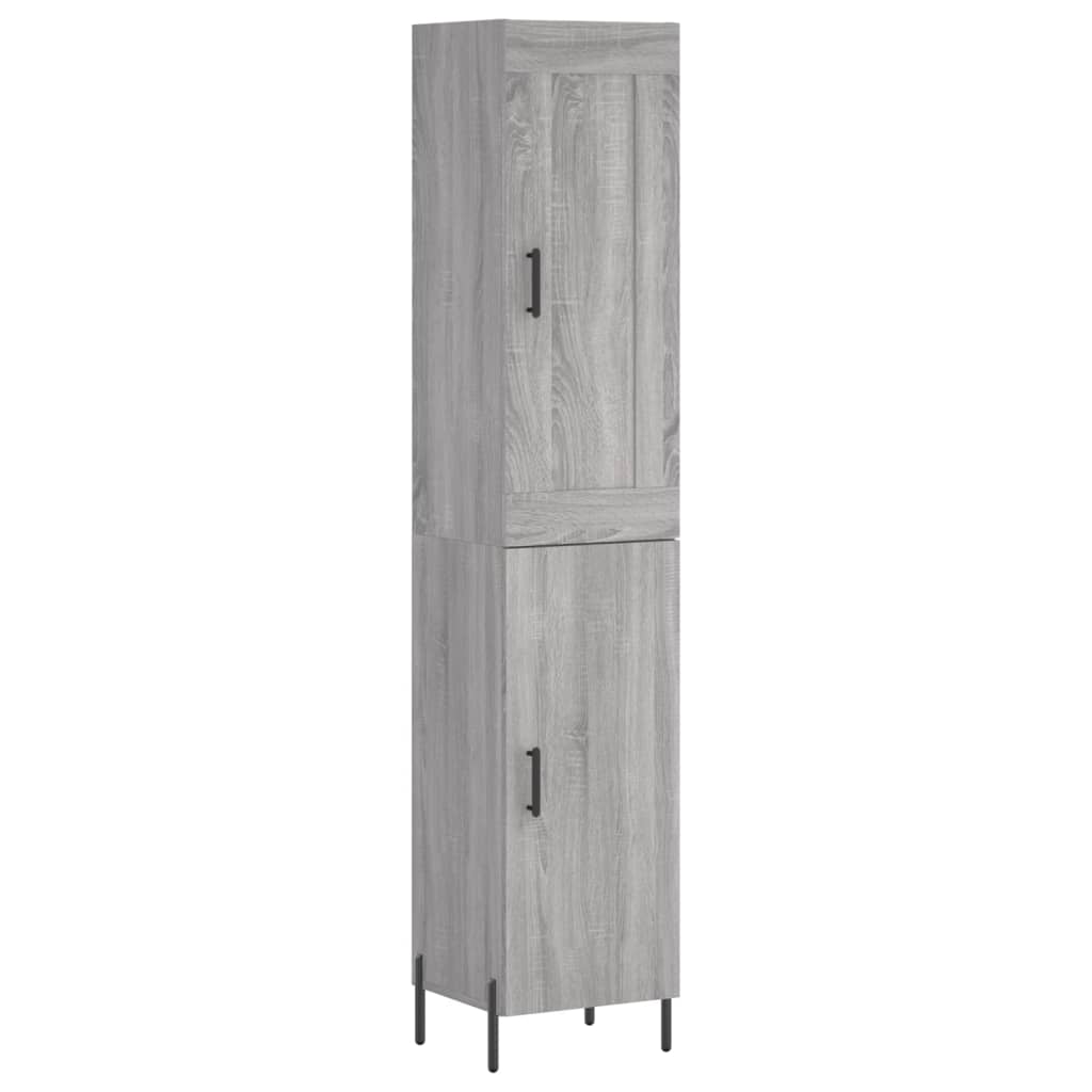 Credenza Grigio Sonoma 34,5x34x180 cm in Legno Multistrato 3200143