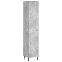 Credenza Grigio Cemento 34,5x34x180 cm in Legno Multistratocod mxl 78186