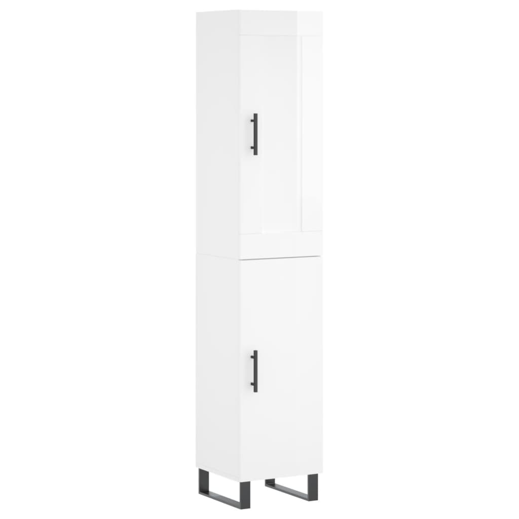 Credenza 34,5x34x180 cm in Legno Multistrato Bianco Lucido 3200155