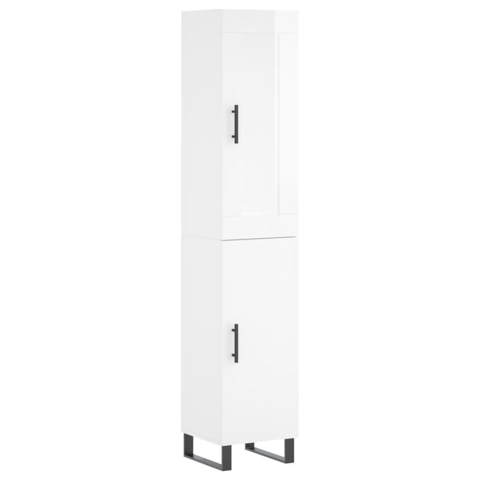 Credenza 34,5x34x180 cm in Legno Multistrato Bianco Lucidocod mxl 102100