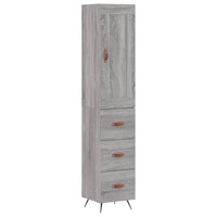 Credenza Grigio Sonoma 34,5x34x180 cm in Legno Multistratocod mxl 78247