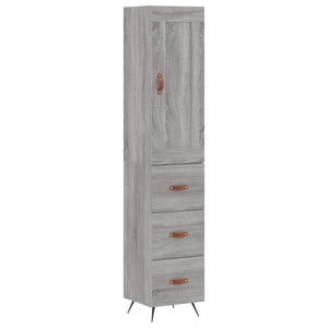 Credenza Grigio Sonoma 34,5x34x180 cm in Legno Multistratocod mxl 78247