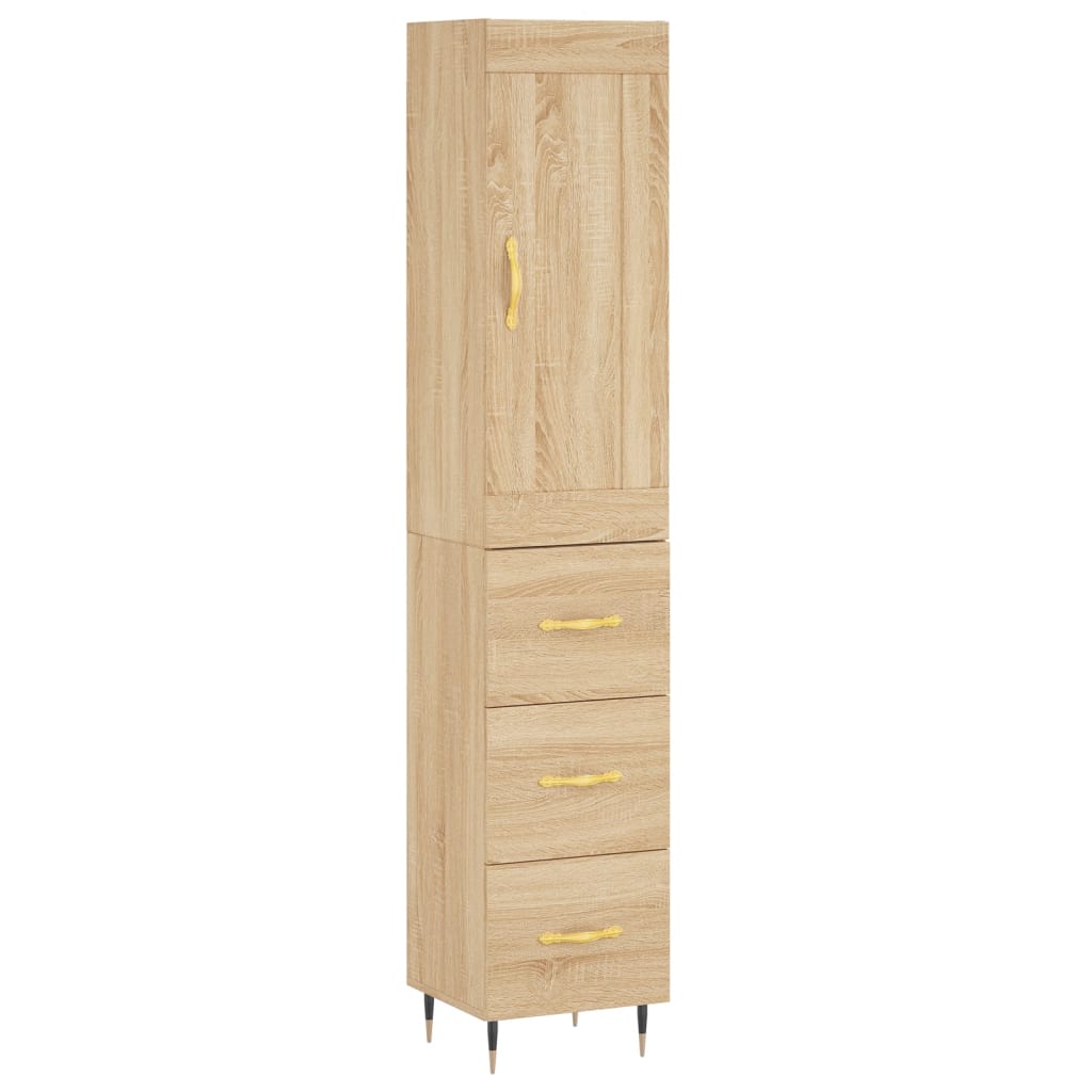 Credenza Rovere Sonoma 34,5x34x180 cm in Legno Multistrato 3200180