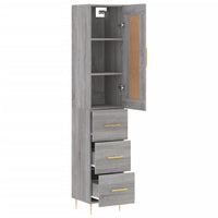 Credenza Grigio Sonoma 34,5x34x180 cm in Legno Multistrato 3200191