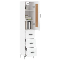 Credenza 34,5x34x180 cm in Legno Multistrato Bianco Lucido 3200195