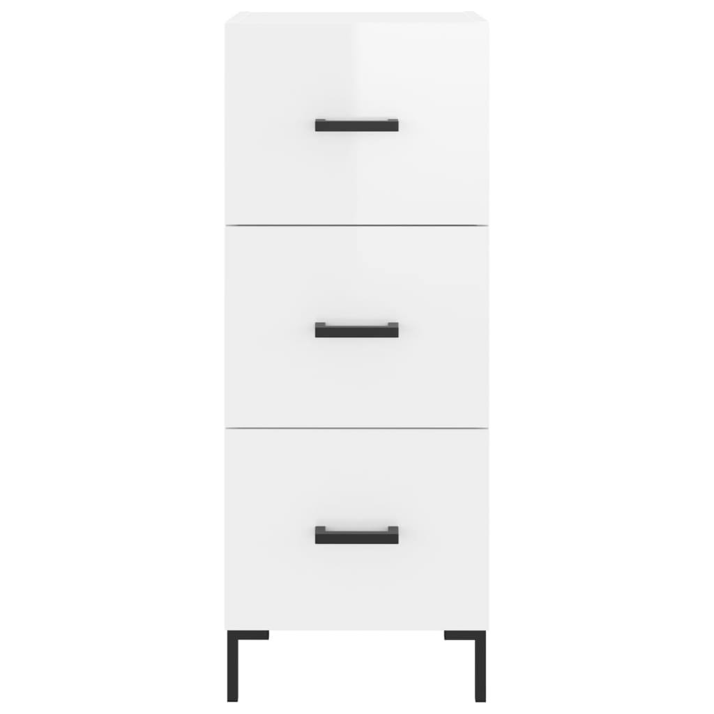 Credenza 34,5x34x180 cm in Legno Multistrato Bianco Lucido 3200195