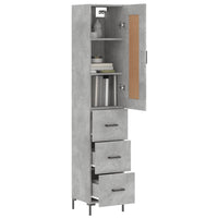 Credenza Grigio Cemento 34,5x34x180 cm in Legno Multistrato 3200197