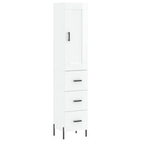 Credenza 34,5x34x180 cm in Legno Multistrato Bianco Lucido 3200203