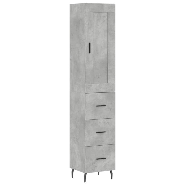 Credenza Grigio Cemento 34,5x34x180 cm in Legno Multistrato 3200213