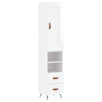 Credenza 34,5x34x180 cm in Legno Multistrato Bianco Lucido 3200235