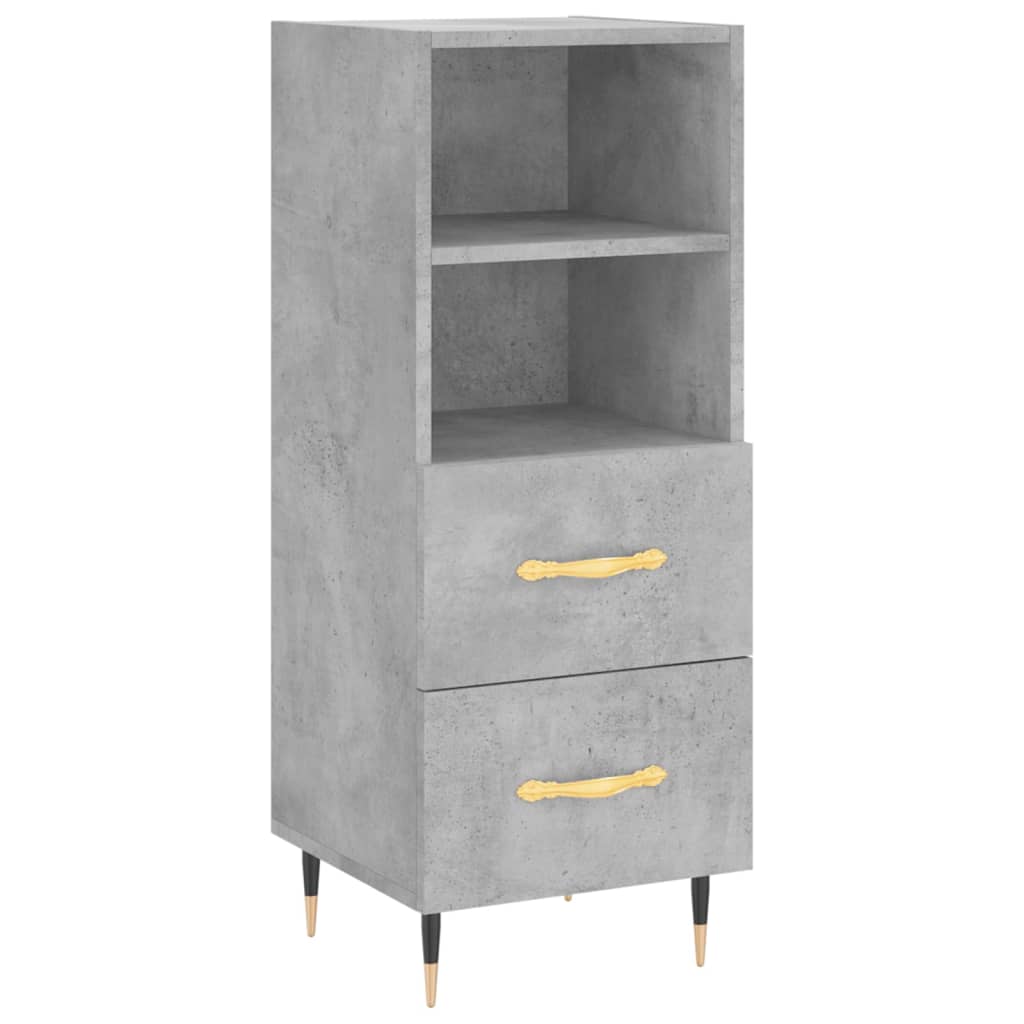 Credenza Grigio Cemento 34,5x34x180 cm in Legno Multistrato 3200245