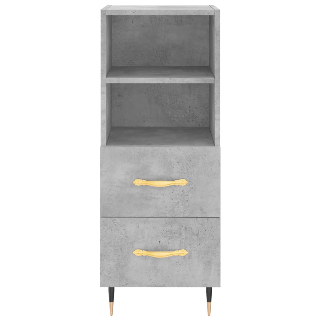 Credenza Grigio Cemento 34,5x34x180 cm in Legno Multistrato 3200245