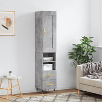 Credenza Grigio Cemento 34,5x34x180 cm in Legno Multistrato 3200245